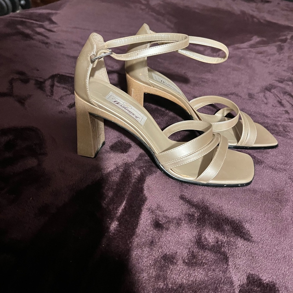 Elegant Tan Strappy Heels